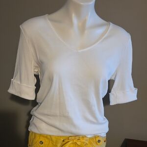 Ralph Lauren Classic White Short Sleeve Top